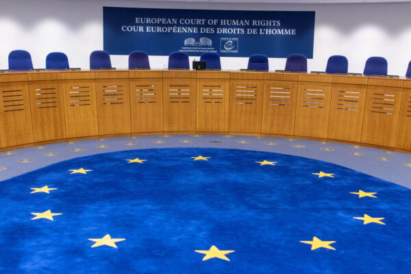 The courtroom at the European Court of Human Rights in Strasbourg, France. Photo: EPA-EFE/PATRICK SEEGER