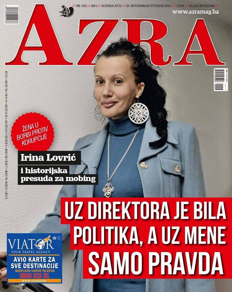 The most widely circulated family magazine in BiH devoted a cover story to Irina Lovric.